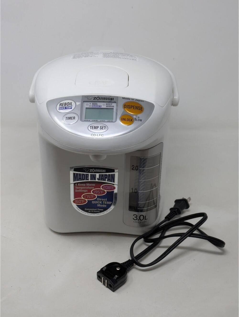 Zojirushi Japan CD-LFC30 Panorama Window Water Boiler Warmer 101 oz/3.0 L White